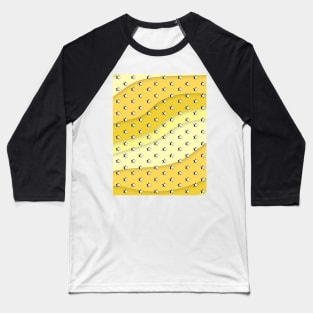 Yellow Waves Retro Aesthetic Stars / VSCO Stars Baseball T-Shirt